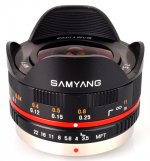 Объектив Samyang 7.5mm f/3.5 AS IF UMC Fish-eye Black Micro Four Thirds — фото 1 / 4