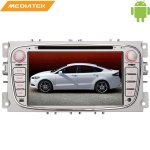 Штатная магнитола Ford Focus 2 Mondeo (овал)  цвет серебро LeTrun 1412 Android 4.4.4  MTK — фото 1 / 9