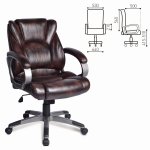 Кресло офисное BRABIX "Eldorado EX-504", экокожа, коричневое, 530875 — фото 1 / 1