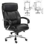 Кресло офисное BRABIX PREMIUM "Direct EX-580", хром, рециклированная кожа, черное, 531824 — фото 1 / 21
