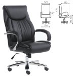 Кресло офисное BRABIX PREMIUM "Advance EX-575", хром, экокожа, черное, 531825 — фото 1 / 14