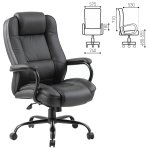 Кресло офисное BRABIX PREMIUM "Heavy Duty HD-002", усиленное, НАГРУЗКА до 200 кг, экокожа, 531829 — фото 1 / 6