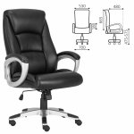 Кресло офисное BRABIX PREMIUM "Grand EX-501", рециклированная кожа, черное, 531950 — фото 1 / 10