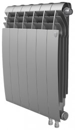 Радиатор отопления Royal Thermo BiLiner 500 VR Silver Satin 6 секций — фото 1 / 3
