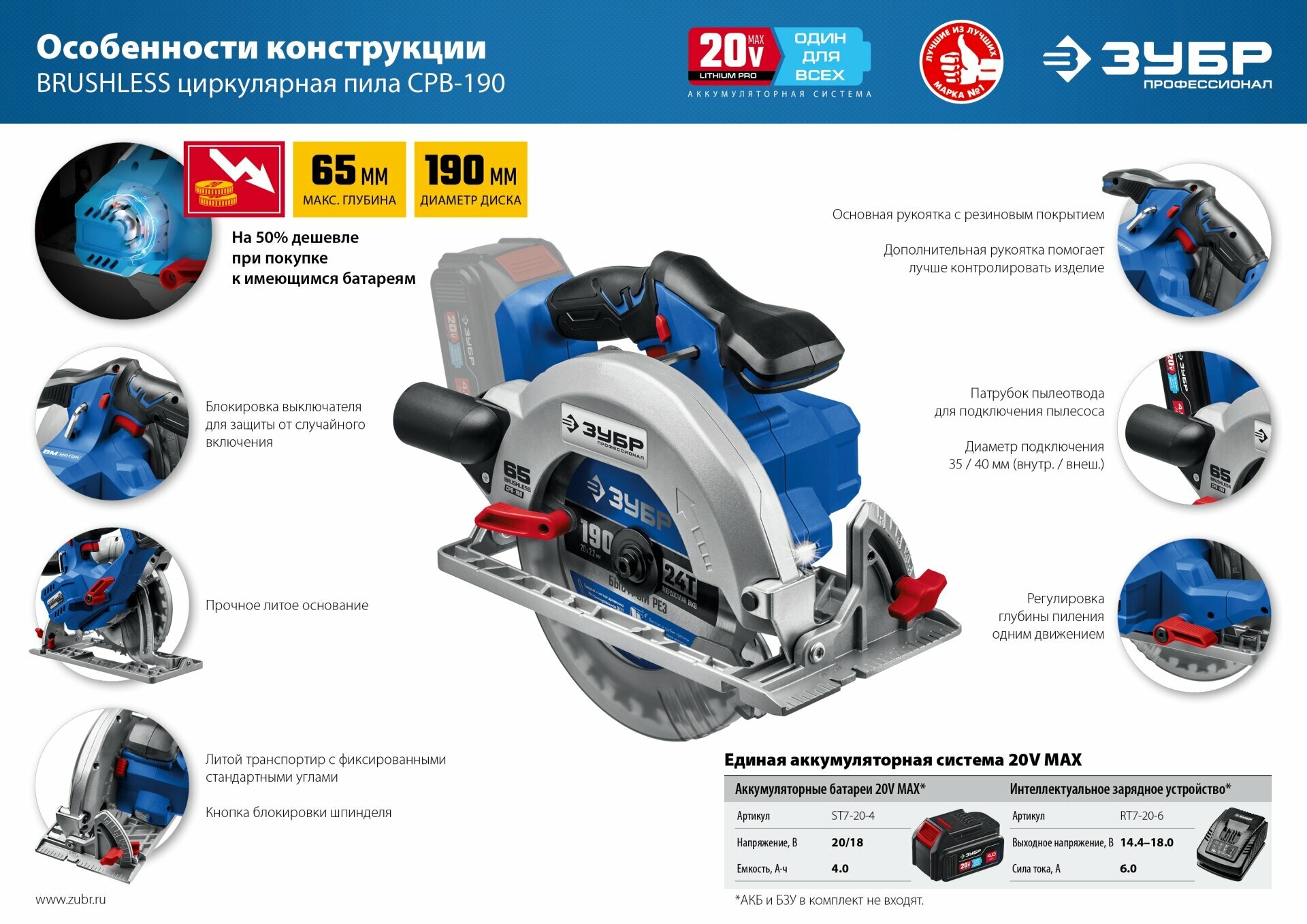 Электропила Зубр CPB-190 купить в Красноярске