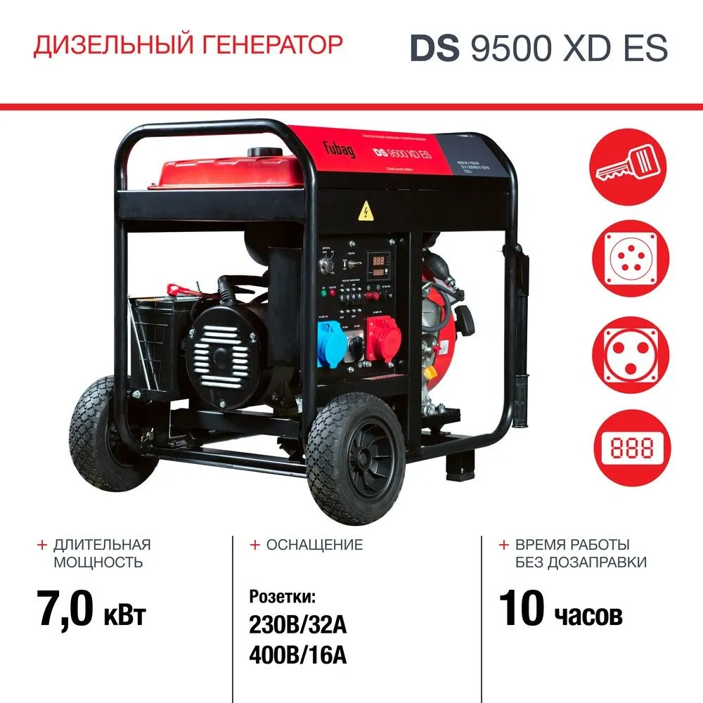 Электрогенератор Fubag DS 9500 XD ES [646240] купить в Красноярске