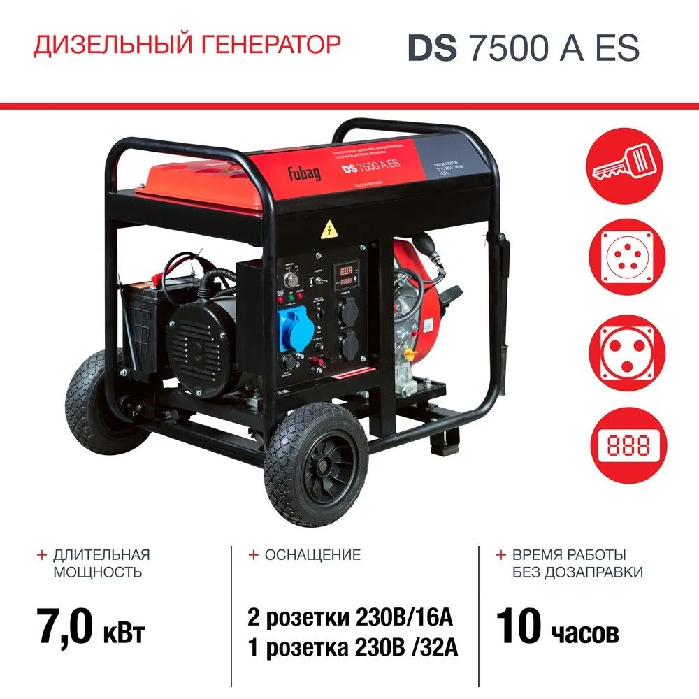 Электрогенератор Fubag DS 7500 A ES [646234] купить в Красноярске