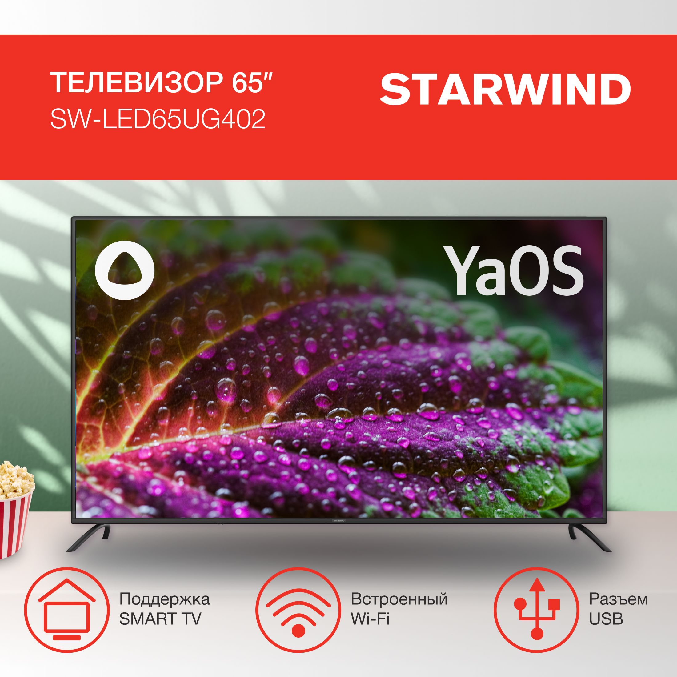 Телевизор StarWind SW-LED65UG402 купить в Красноярске