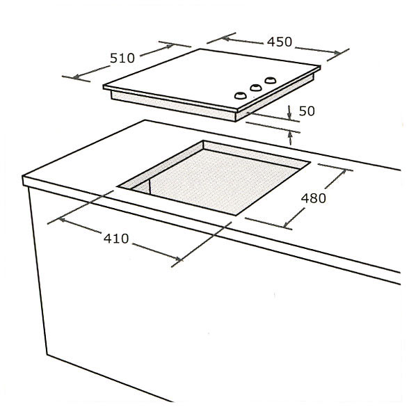 Варочная панель газовая размеры для встраивания в столешницу