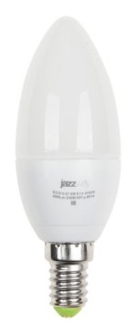 Светодиодная лампа Jazzway PLED-ECO C37 5W 3000K 400Lm E14 свеча — фото 1 / 4