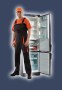 Перенавешивание двери холодильника (две двери)