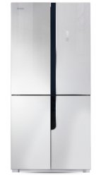 Холодильник Ginzzu NFK-500 White glass — фото 1 / 6
