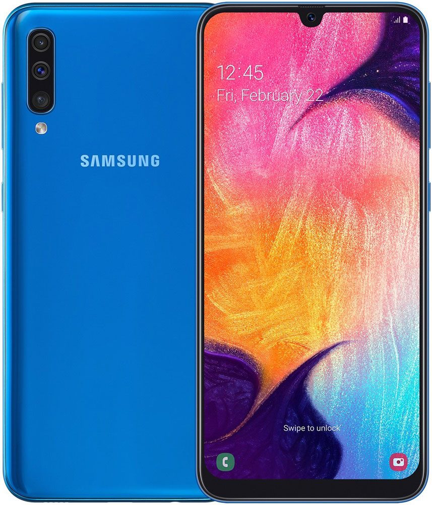 Смартфон Samsung Galaxy A50 64Gb SM-A505F Blue в Красноярске купить по  выгодной цене - интернет-магазин Laukar