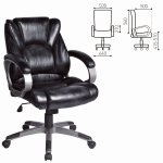 Кресло офисное BRABIX "Eldorado EX-504", экокожа, черное, 530874 — фото 1 / 3