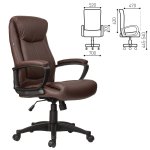Кресло офисное BRABIX "Enter EX-511", экокожа, коричневое, 531163 — фото 1 / 12