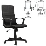 Кресло офисное BRABIX "Focus EX-518", ткань, черное, 531575 — фото 1 / 10