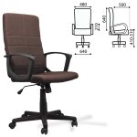 Кресло офисное BRABIX "Focus EX-518", ткань, коричневое, 531577 — фото 1 / 10