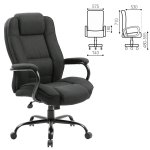 Кресло офисное BRABIX PREMIUM "Heavy Duty HD-002", усиленное, НАГРУЗКА до 200 кг, ткань, 531830 — фото 1 / 6