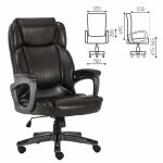 Кресло офисное BRABIX PREMIUM "Favorite EX-577", пружинный блок, рециклир. кожа, коричневое, 531936 — фото 1 / 14