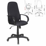 Кресло офисное CH-808AXSN/BLACK, ткань, черное — фото 1 / 4