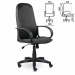Кресло офисное BRABIX "Praktik EX-279", ткань JP/кожзам, серое, 532020 — фото 1 / 5
