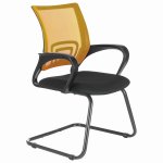 Кресло для приемных и переговорных BRABIX "Fly CF-100", оранжевое/черное, 532088 — фото 1 / 4