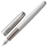 Ручка перьевая PARKER "Sonnet Premium Metal&Pearl Lacquer CT", корпус жемчужный лак, палладиевые детали, черная, 1931547 — фото 1 / 4