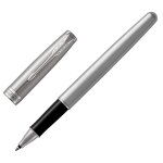 Ручка-роллер PARKER "Sonnet Core Stainless Steel CT", корпус серебристый, палладиевые детали, черная, 1931511 — фото 1 / 2