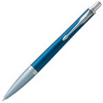 Ручка шариковая PARKER "Urban Premium Dark Blue CT", корпус темно-синий, хромированные детали, синяя, 1931565 — фото 1 / 2