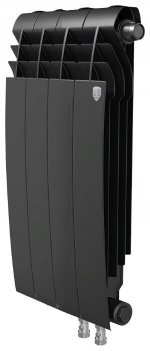 Радиатор отопления Royal Thermo BiLiner 500 VR Noir Sable 4 секции — фото 1 / 2