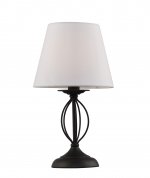 Настольная лампа Rivoli Batis P1 белый с черным 1*E14 40W 2045-501 — фото 1 / 2