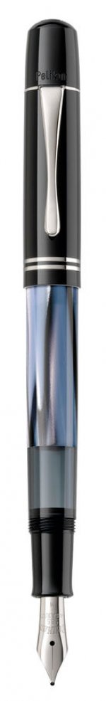 Ручка перьевая Pelikan Souveraen M101N PL811606 серый/синий F — фото 1 / 4