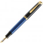 Ручка перьевая Pelikan Souveraen M 400 PL994947 черный/синий M — фото 1 / 6