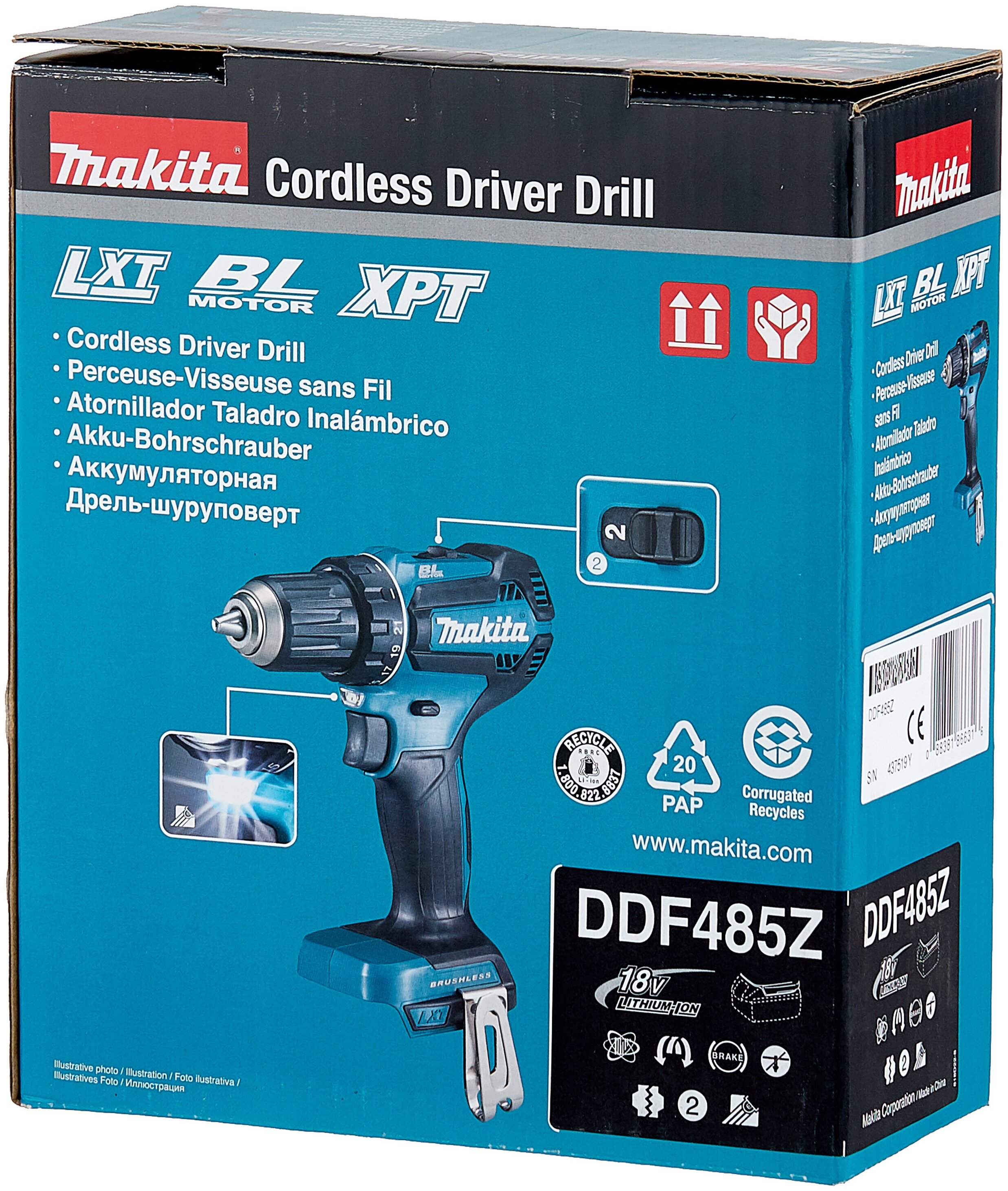 Аккумуляторная Дрель Шуруповерт Makita Ddf485z Купить