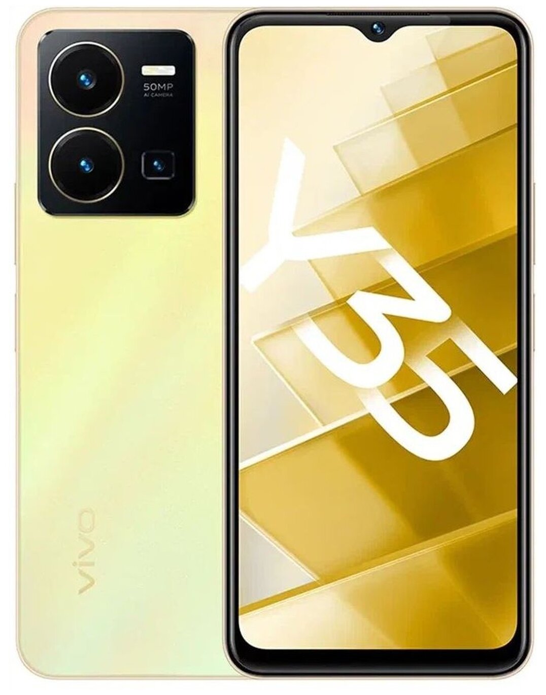 Смартфон Vivo Y35 4/128Gb Gold в Красноярске купить по выгодной цене -  интернет-магазин Laukar