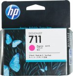 Картридж (тройная упаковка) HP 711, пурпурный [CZ135A] — фото 1 / 7