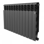 Радиатор отопления Royal Thermo Revolution Bimetall 500 2.0/Noir Sable 12 секций — фото 1 / 2