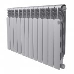 Радиатор отопления Royal Thermo Revolution Bimetall 500 2.0/Silver Satin 12 секций — фото 1 / 2