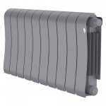 Радиатор отопления Royal Thermo Infinity 300 Silver Satin VR80 10 секций — фото 1 / 1