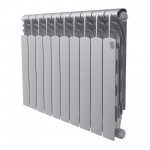 Радиатор отопления Royal Thermo Revolution Bimetall 500 2.0 Silver Satin 10 секций — фото 1 / 2