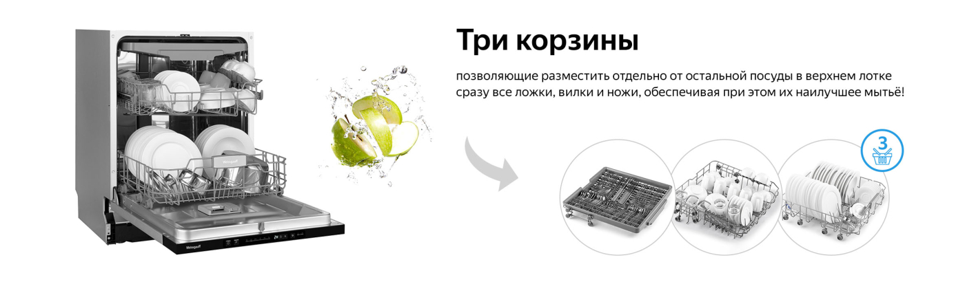 Встраиваемая посудомоечная машина Weissgauff BDW 6136 D Info Led купить в Красноярске