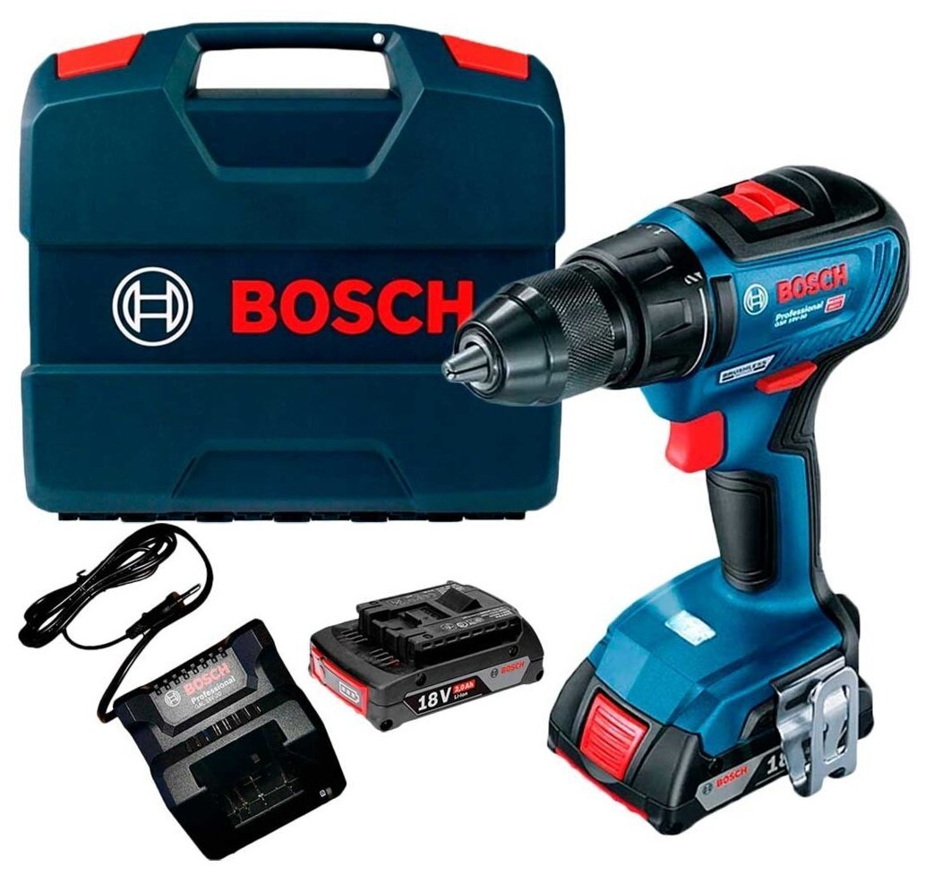 Дрель-шуруповерт Bosch GSR 18V-50 + L [06019H5000] купить в Красноярске