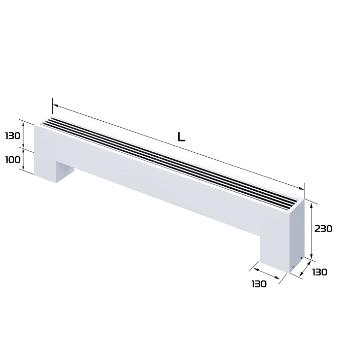 Радиатор отопления Royal Thermo STEP-130/130/1600-2-N-WT-LG-NA конвектор купить в Красноярске