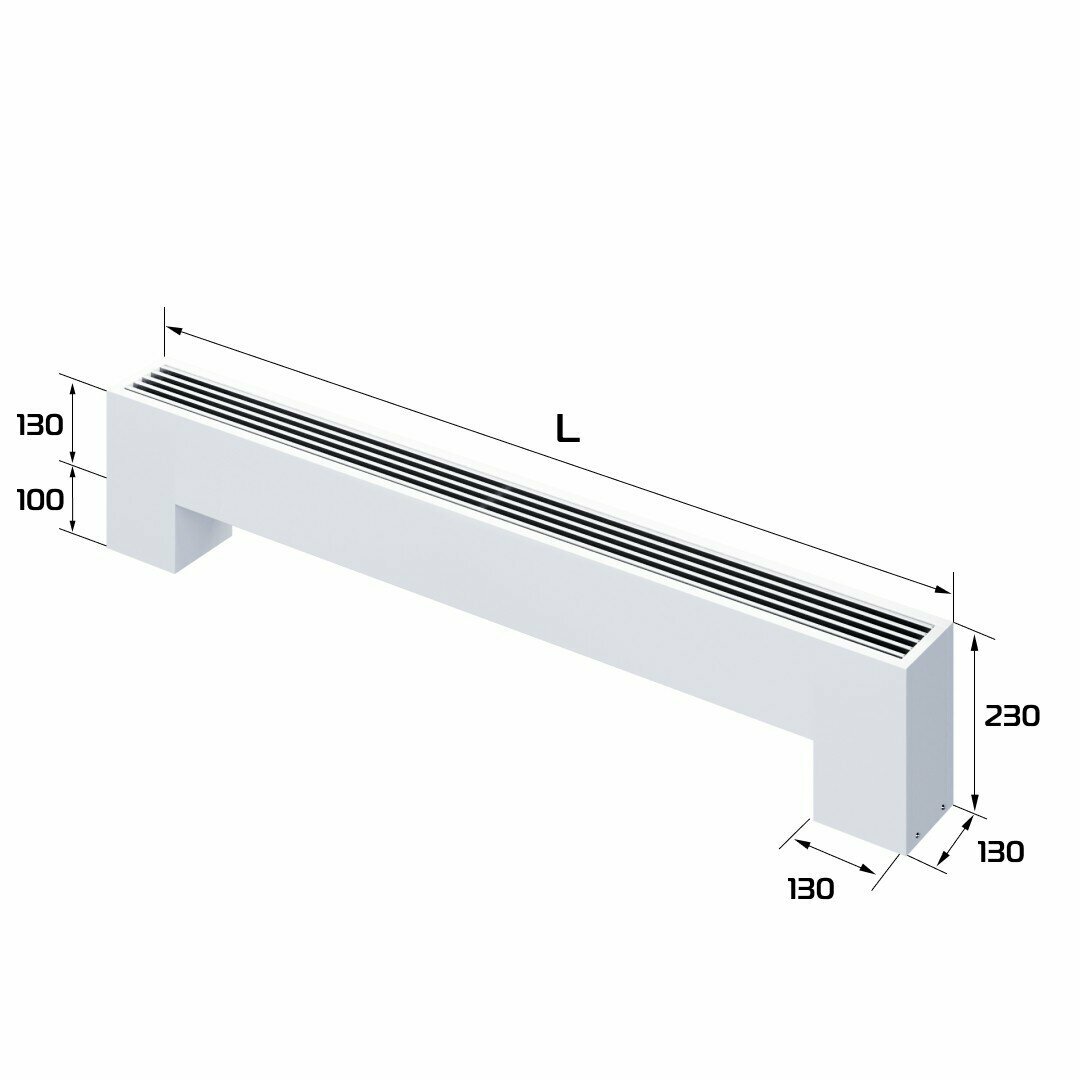 Радиатор отопления Royal Thermo STEP-130/130/1200-2-N-WT-LG-NA конвектор купить в Красноярске