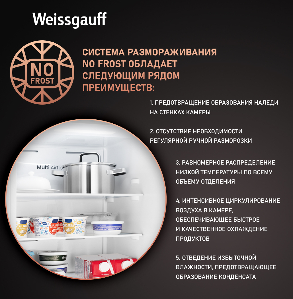 Weissgauff WRKI 195 Full NoFrost Inverter